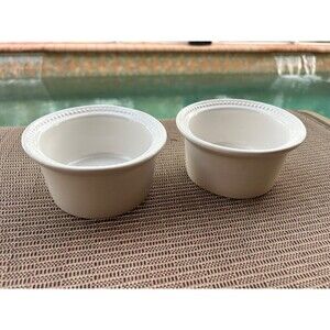 Certified International White Medium Size CHILI SOUP/DIP BOWLS -set of 2